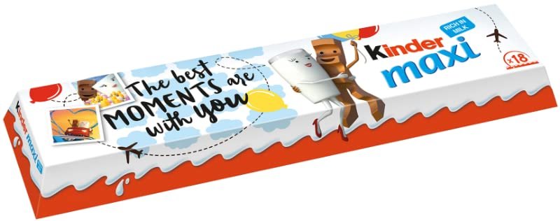 Kinder Maxi Milk Chocolate With A Deliciously Milky Filling Maxi Pack King Size (18 21g) (Italy)