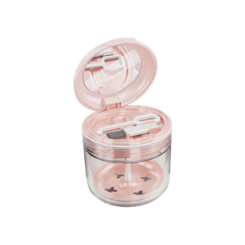 Fashion My Day Denture Case Retainer Case Orthodontic Denture Cup for Dentures Traveling Pink | Denture Care