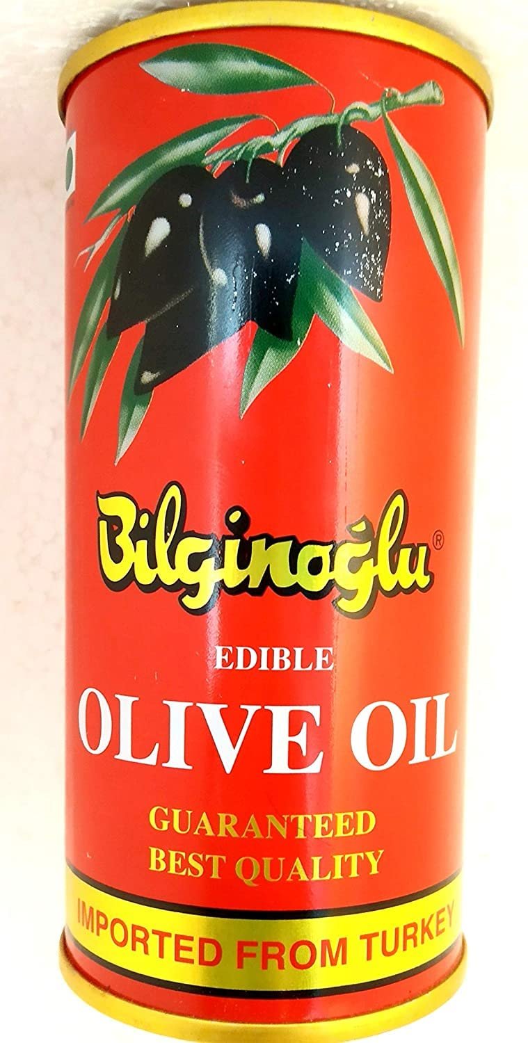 SVS, Bilginoglu Refined Pure Edible Olive Oil | Multi-Purpose: Cooking, Skin Care, Hair Care, Baby Care Etc, | Imported from Turkey | A++ Grade, 100 ml (100ml x 5 Tins)