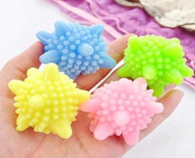 Tanna Enterprise Silicone Washing Machine, Laundry Dryer Balls Laundry Ball for Household Cleaning -Washing Machine Clothes Softener (Multi color) (pack of 6)