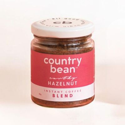 Country Bean Hazelnut Instant Coffee I Blend I 50g - Makes 40 Cups I No Added Sugar I 100% Strong Coffee Powder