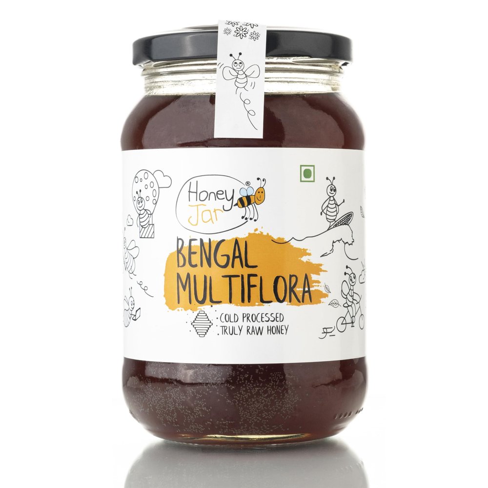 Honey All Day - Bengal Multiflora Raw Honey | 100% Natural Cold Processed Organic Honey | Sourced from forests of Bengal | Fresh Honey | Immunity Booster | No Added Sugar |Certified & Tested (650 gm)
