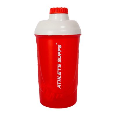Athlete Supps Gym Shaker 500ml with mixing ball | BPA free | Leak Proof | Freezer safe | Easy to Clean (Red)