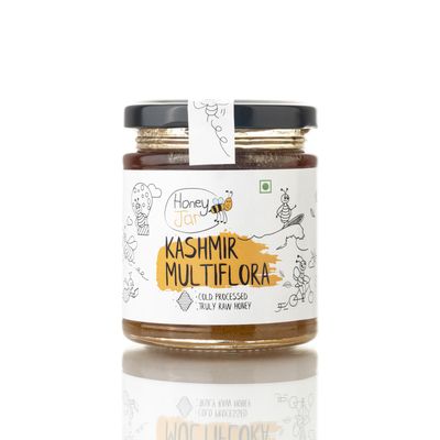 Honey All Day - Kashmir Multiflora Raw Honey | 100% Natural & Cold Processed Organic Honey | Sourced from forests of Kashmir | Fresh Honey | No Added Sugar | Certified & Tested | Pack of 1 (200 gms)