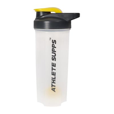 Athlete Supps Gym Shaker 700ml with mixing ball | BPA free | Leak Proof | Freezer safe | Easy to Clean (White)