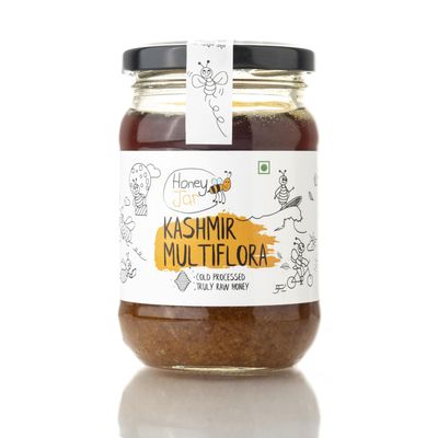 Honey All Day - Kashmir Multiflora Raw Honey | 100% Natural & Cold Processed Organic Honey | Sourced from forests of Kashmir | Fresh Honey | No Added Sugar | Certified & Tested | Pack of 1 (300 gms)