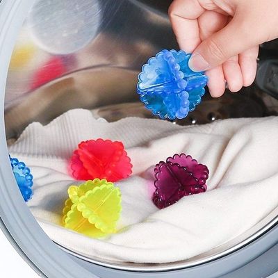 Laundry Balls,Dryer Balls Reusable Washing Machine Ball Fabric Softener Clothes Cleaning Helper Cleaner Random Color