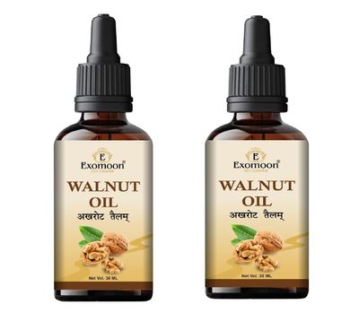 Exomoon The Original Thyroid Walnut Oil, 30ml - Cold Pressed, Pure & Natural - for Massage and Aromatherapy (Pack of 2)