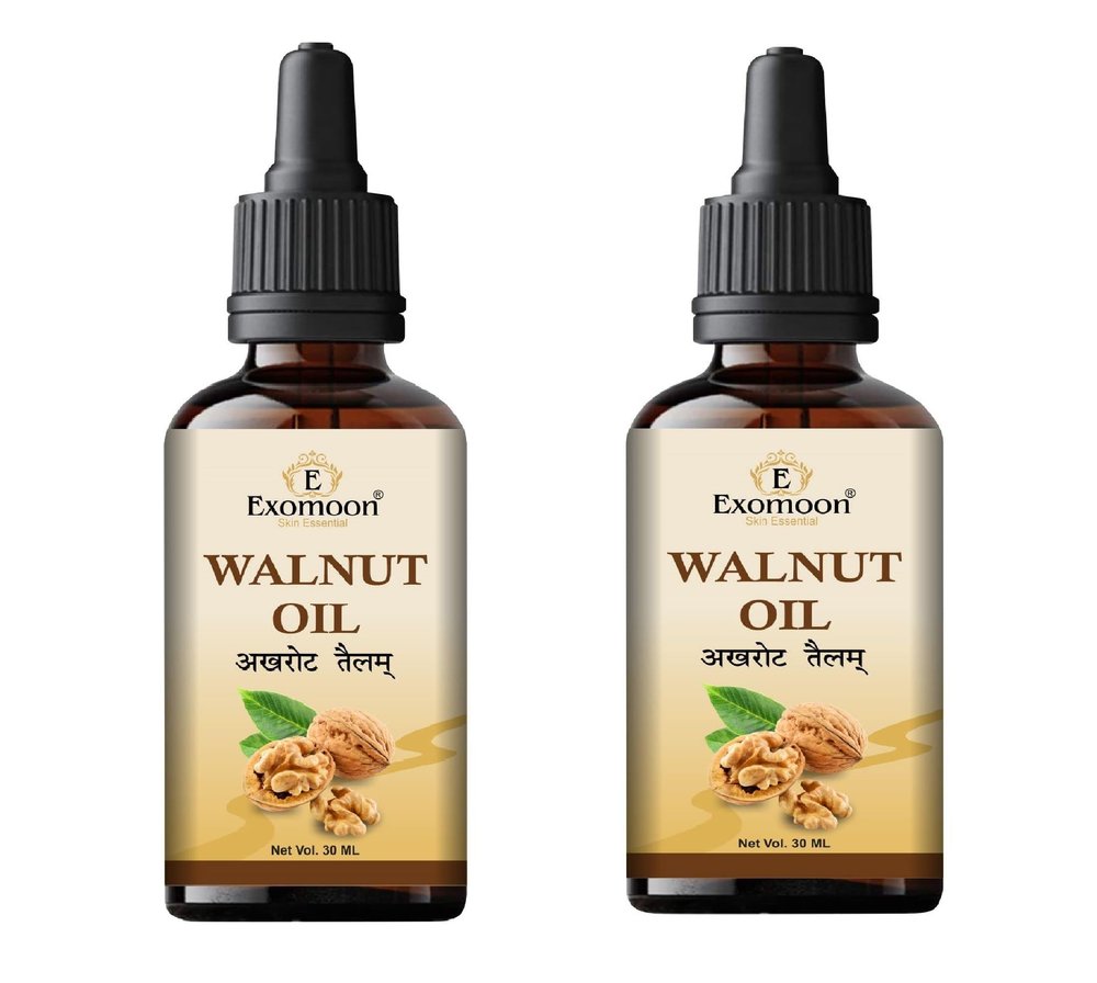 Exomoon The Original Thyroid Walnut Oil, 30ml - Cold Pressed, Pure & Natural - for Massage and Aromatherapy (Pack of 2)