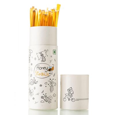 Honey All Day - Raw Honey Straws | 100% Pure Natural & Cold Processed Organic Honey | Honey Sticks | No Added Sugar & Adulteration | 100% Certified & Tested |Honey In Fresh (280 Gms, 40 Single Straws)