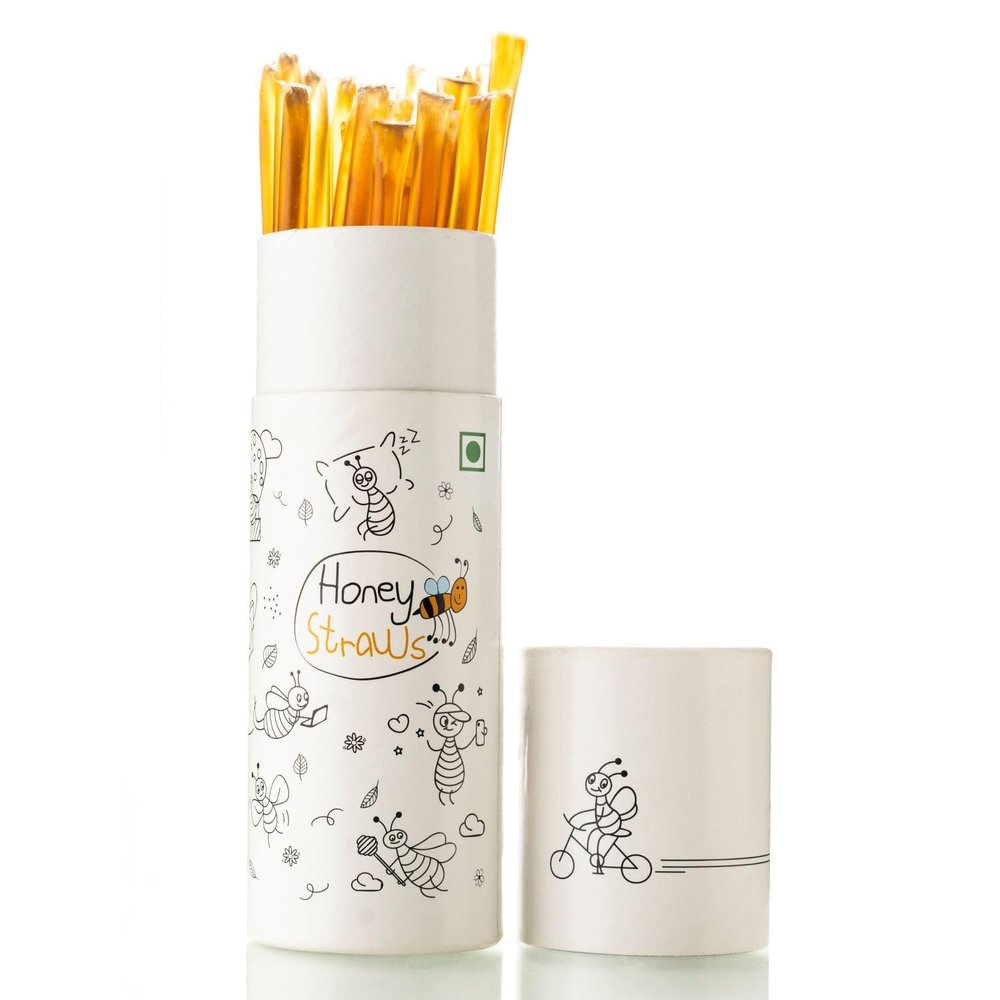 Honey All Day - Raw Honey Straws | 100% Pure Natural & Cold Processed Organic Honey | Honey Sticks | No Added Sugar & Adulteration | 100% Certified & Tested |Honey In Fresh (280 Gms, 40 Single Straws)