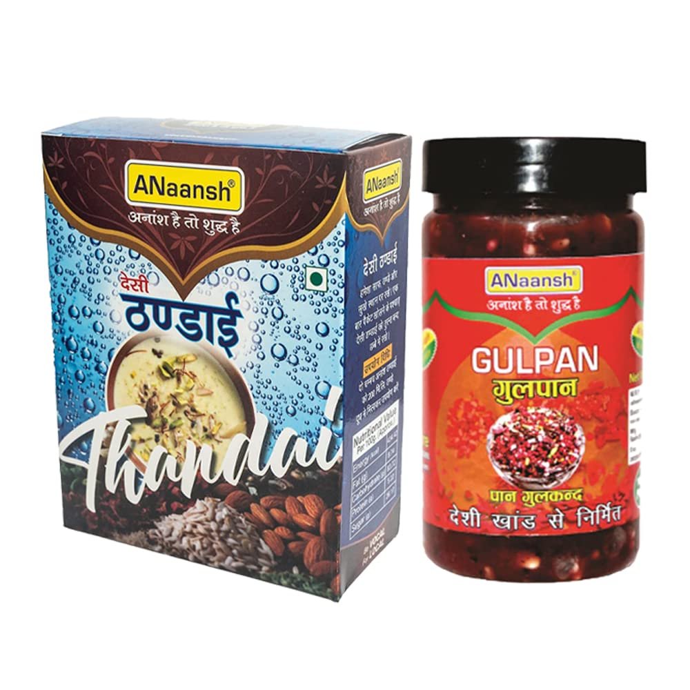 ANaansh Desi Thandai 200g with Gulpan 200gm Combo Pack
