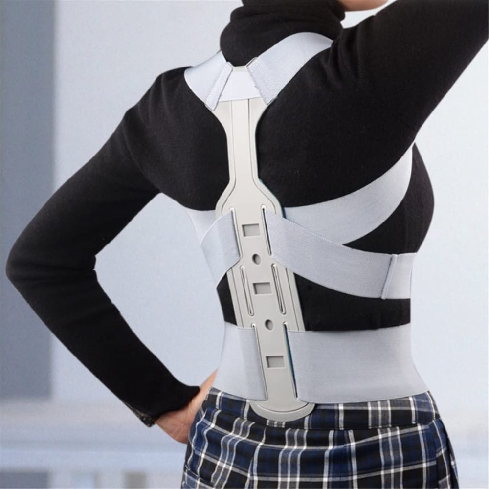 Ritmo Posture Corrector for Kids, Relieve Back Pain Adjustable Upper Back Posture Brace Spinal Support for Boys and Girls, Soft Shoulder Pads to Prevent Humpback (Pack Of 1) (L)