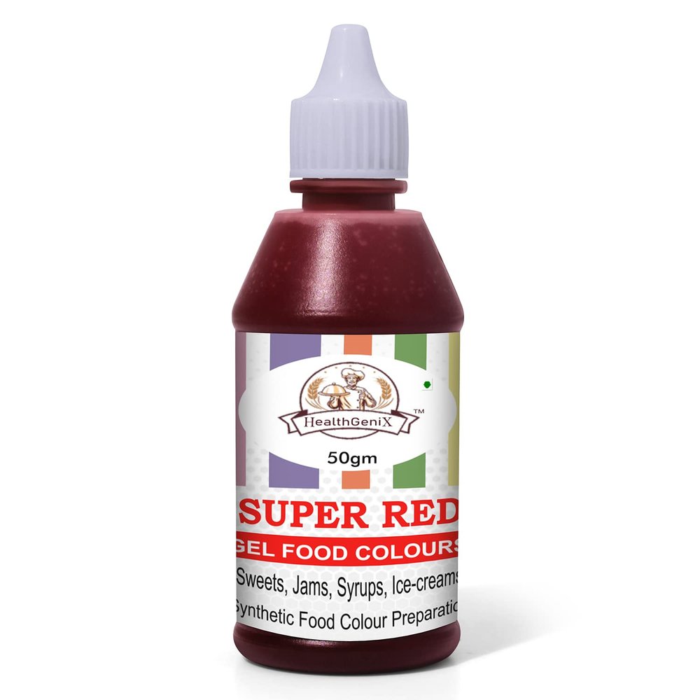 Healthgenix Food Flavours & Colours Concentrated Gel Food Color - Super Red, 50 g