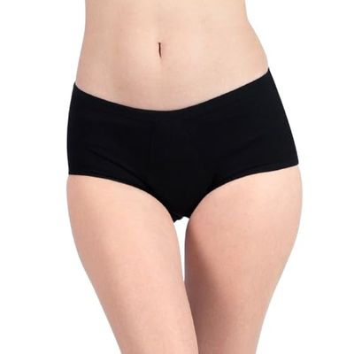 FabPad Women Reusable Leak Proof Period Panties Lasts for 3 Years Without Pads, Cups & Tampons (Pack of 1, Black, 3XL)