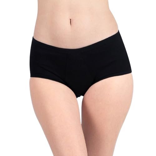 FabPad Women Reusable Leak Proof Period Panties Lasts for 3 Years Without Pads, Cups & Tampons (Pack of 1, Black, 3XL)