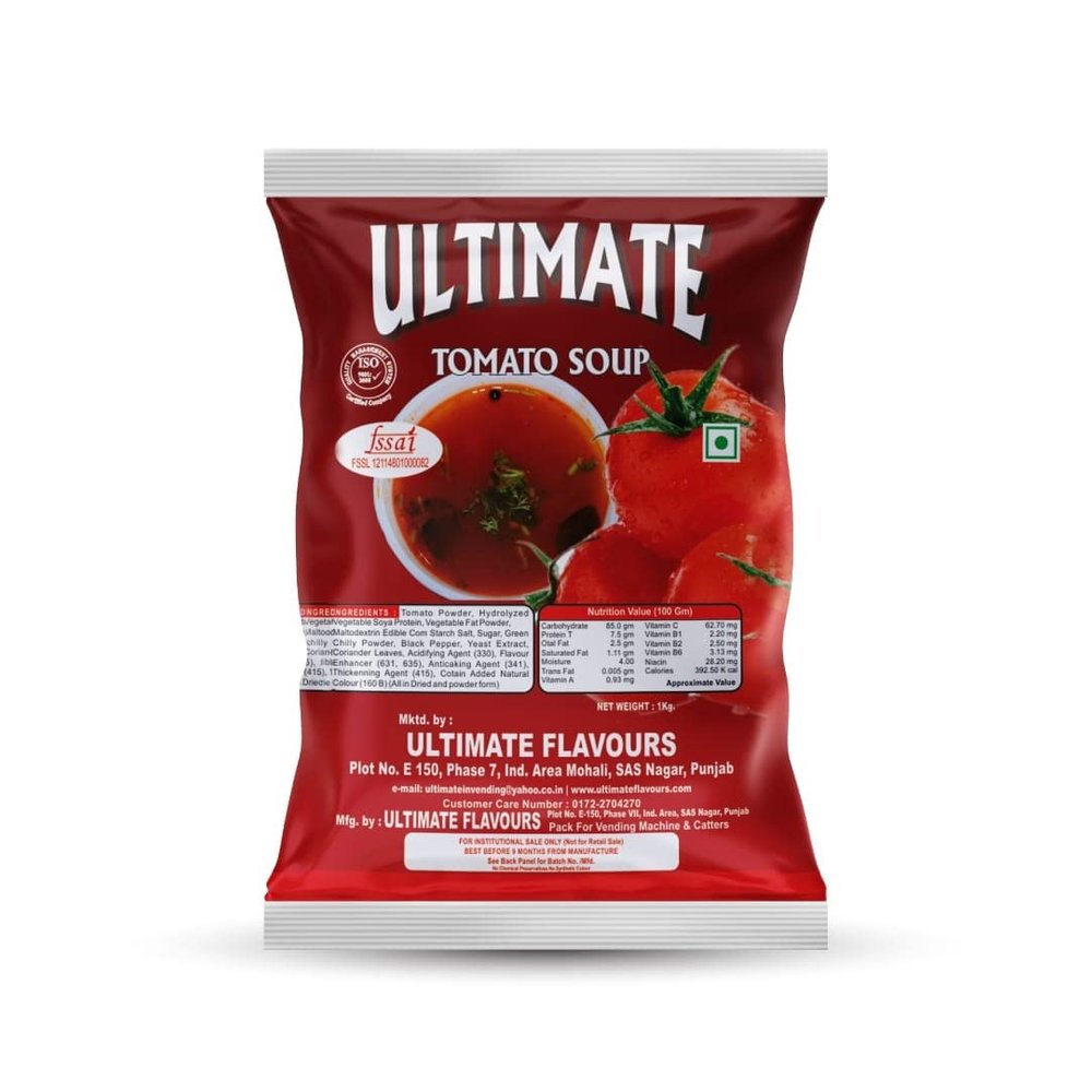 ULTIMATE FLAVOURS Tomato Soup | Instant Soup | Premix Powder for Manual and Vending Machines | No MSG, No Preservatives | Just Add Hot Water | 1kg Pack
