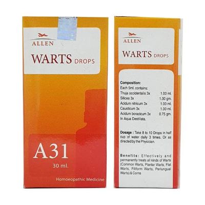 Allen A31 Warts Drop - 30 ML |Pack Of 3|