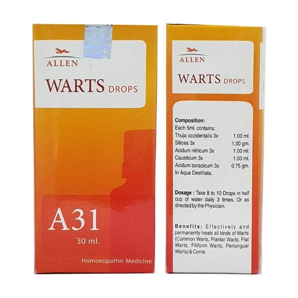 Allen A31 Warts Drop - 30 ML |Pack Of 3|