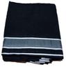 Men's Pure Cotton Lungi (2 Meters) Casual Daily Ware Black || Kavi || Blue Color Dhoti Free Size Big White Border Boarder (Combo Pack 3) view 3