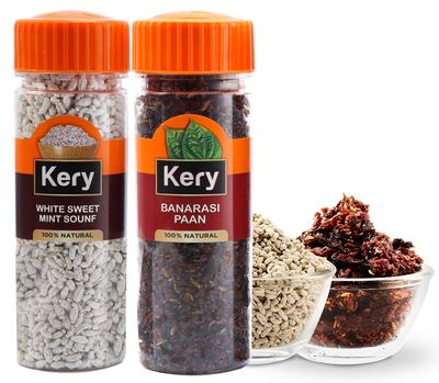 Kery Mukhwas White Sweet Saunf & Dry Banarasi Paan, 220g, 2 bottle