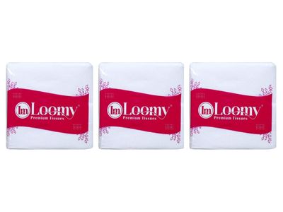 Loomy Tissue Paper Napkins 100 pcs.Each- Set of 3