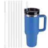 6 Pack Silicone Replacement Straws for Stanley 20 30 40oz Cup, Long Straws Compatible 40 oz Stanley Tumbler,Reusable Straw with Cleaning Brush for Stanley Cup Accessories view 1