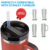 6 Pack Silicone Replacement Straws for Stanley 20 30 40oz Cup, Long Straws Compatible 40 oz Stanley Tumbler,Reusable Straw with Cleaning Brush for Stanley Cup Accessories view 2
