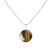 9Dzine Tiger Eye Round Shape Pendant for Men & Women | Stylish Chain Necklace Pendant Jewellery Gift for Anniversary, Birthday, Valentine view 2