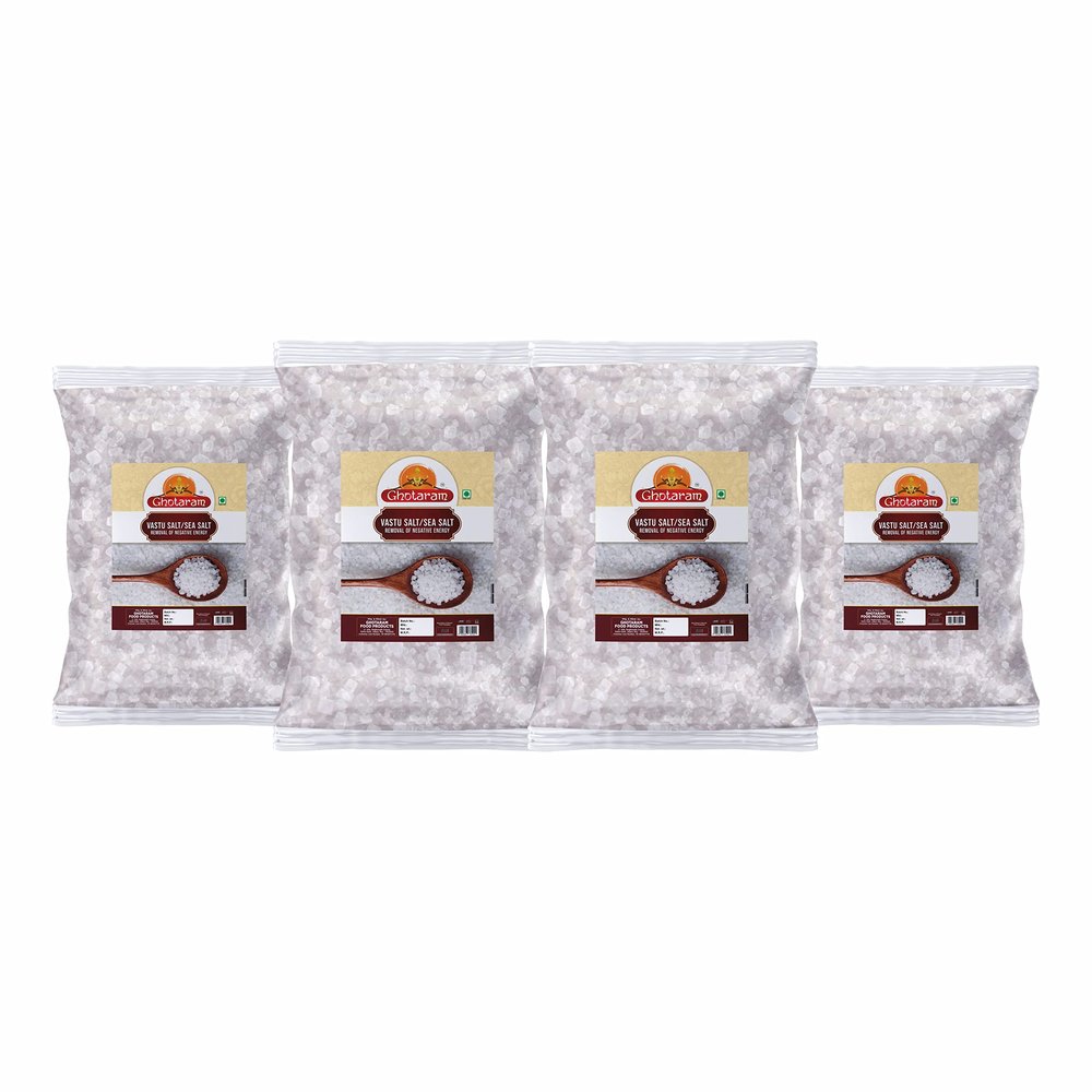 GHOTARAM Diwali Sale Drishtwarti Sea Salt Crystal Salt Un-Filtered Sea Salt||Hand Cleaned Chemical Free Salt/Sabut Namak Rich In Minerals-400GM*4Pack Great Indian Festival