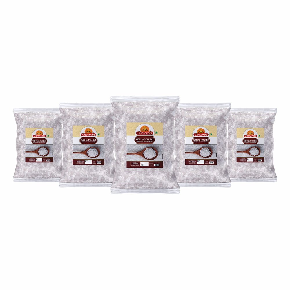 GHOTARAM Diwali Sale Drishtwarti Sea Salt Crystal Salt Un-Filtered Sea Salt||Hand Cleaned Chemical Free Salt/Sabut Namak Rich In Minerals-400GM*5Pack Great Indian Festival