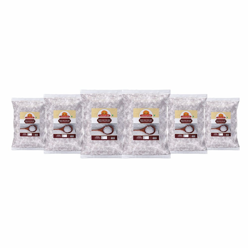 GHOTARAM Diwali Sale Drishtwarti Sea Salt Crystal Salt Un-Filtered Sea Salt||Hand Cleaned Chemical Free Salt/Sabut Namak Rich In Minerals-850GM*6Pack Great Indian Festival