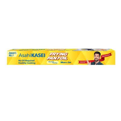 Asahi Kasei Frying Pan Foil 30cm x 3m | Oil-Free Cooking | Silicone Coated | Non-Stick | Healthy & Reusable | Imported from Japan