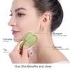 4beauty Therapy Jade Roller and Gua Sha Set for Beautiful Skin Detox - Facial Body Eyes Neck Massager Tool Reduce Wrinkles Aging - Original Natural Jade Stone view 4