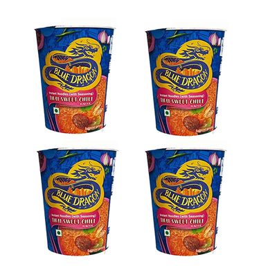 Blue Dragon Instant Cup Noodle Thai Sweet Chili 70gms (Pack of 4).