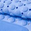 Hedrix Shower Mat Non Slip - Bath Mat with a Drain Hole and Suction Cups to Keep Floor Clean, Shower Foot Scrubber Massage Mat (69 x 36, Light Blue) view 2