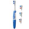 Amazon Basics Electric Automatic Toothbush for Adults- with 3 multicolor replaceable heads - AA Battery Powered view 1