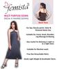 BIOWAY Femista 2pcs Multipurpose Reusable Waxing Facial Spa Massage Makeup Gown for Beauty Parlor, Salon, Spa & Personal (Maternity/Nightwear) Home use (Black, Satin) view 2