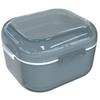 ARGOMAX Denture case, Denture cup for Soaking Dentures, Thorough Cleaning of Dentures, Retainer, Clear Braces (Grey) view 1