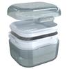 ARGOMAX Denture case, Denture cup for Soaking Dentures, Thorough Cleaning of Dentures, Retainer, Clear Braces (Grey) view 2