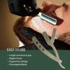 Hair Line Professional Barber Shaving Cut Straight Edge Razor, Safety Beard Salon Smooth Shave Cutting Folding Ustra for Men_Steel view 2