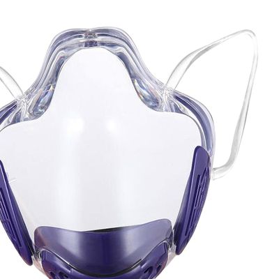 1x Transparent Clear Face Shield Mouth Cover Reusable Mouth Shields Purple