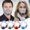 1x Transparent Clear Face Shield Mouth Cover Reusable Mouth Shields Purple view 3