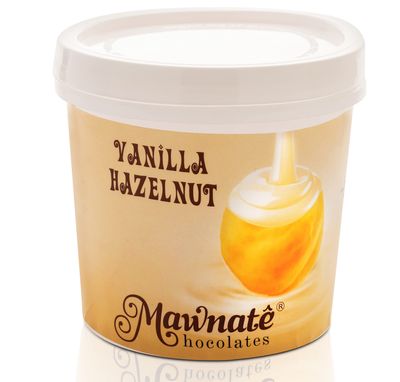 MAWNATE CHOCOLATES Vanilla Hazelnut Spread Best Taste No Artificial Flavour (1 Kg) | Protein-Packed and Delicious | Perfect for Toast, Pancakes, and More!