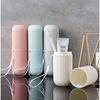ARANKA Capsule Shape Travel Toothbrush Case Holder, Portable Toothbrush Storage Box, Plastic Toothbrush Storage Holder for Travel Bathroom Hiking Camping Pen Pencil Stationery Box (Pack of 2) view 1
