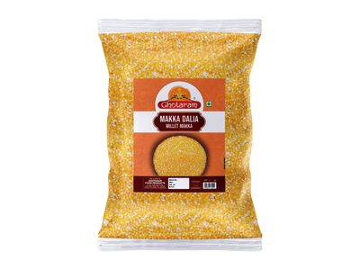 GHOTARAM Diwali Sale Organics Alwar Maize Makki Khichdi Daliya/Corn Daliya/Porridge Gluten Free||Cracked Maize Makki Corn Daliya/Makka Daliya-980g(980g*1Pkt) Great Indian Festival