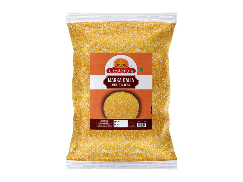 GHOTARAM Diwali Sale Organics Alwar Maize Makki Khichdi Daliya/Corn Daliya/Porridge Gluten Free||Cracked Maize Makki Corn Daliya/Makka Daliya-980g(980g*1Pkt) Great Indian Festival