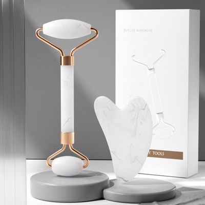 Enakshi 2 Pieces Face Roller Scraping board Neck Massaging Relaxation for Office White |Health & Beauty | Massage | Massagers