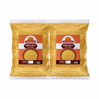 Ghotaram Organics Alwar Maize Makki Khichdi Daliya/Corn Daliya/Porridge Gluten Free||Cracked Maize Makki Corn Daliya/Makka Daliya-960 grams(480 grams*2Pkt)