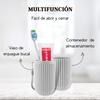 GEYNA Travel Case for Toothbrush, Toothpaste and Makeup Brushes, Toothbrush holders travel. Portable Holder for Home, School, Camping and Bathroom(Grey) view 3